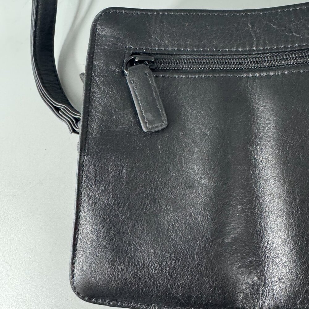 El Portal Black Leather Men's Wristlet Bag/Organizer - Picture 2 of 13